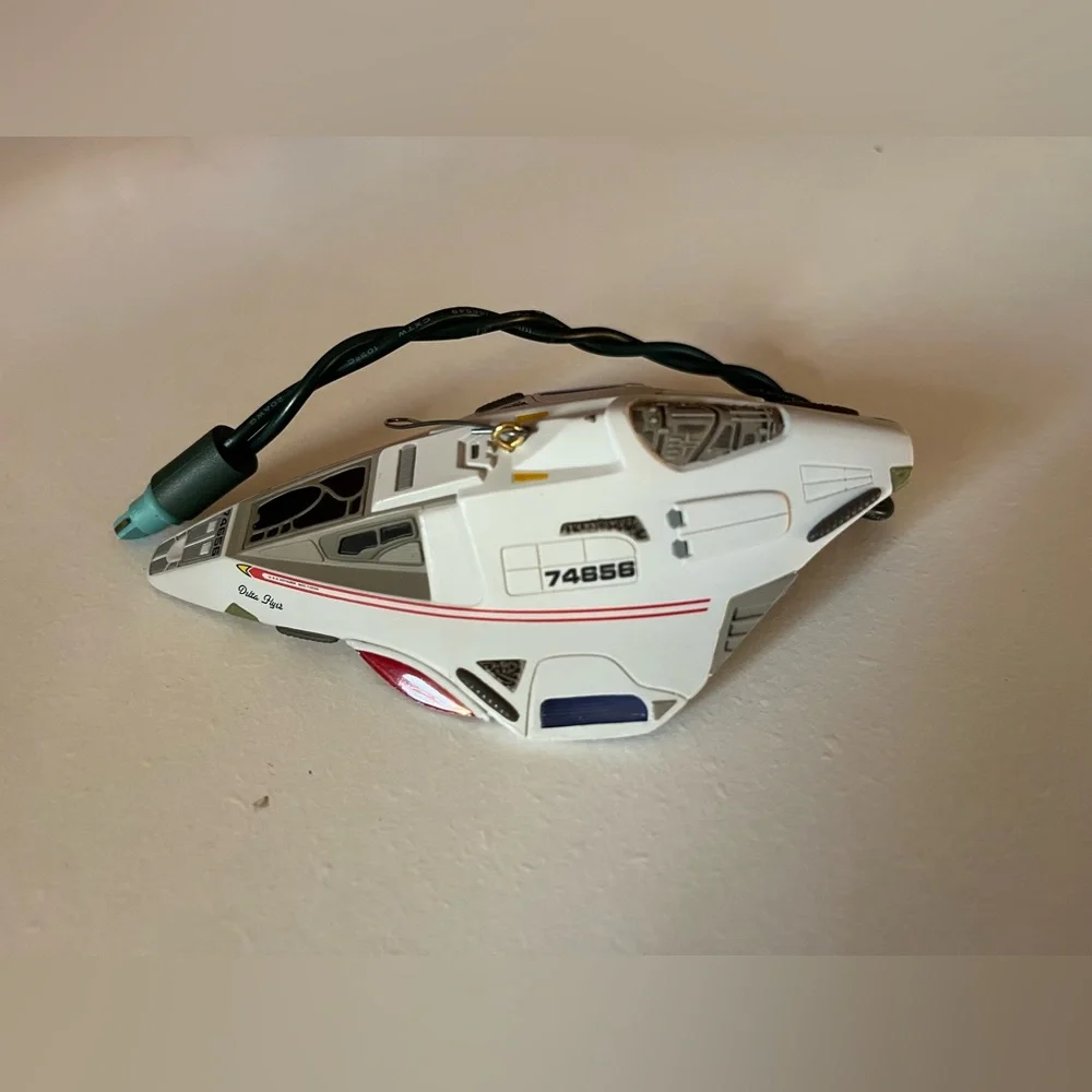 Vintage Hallmark Star Trek Delta Flyer ornament lights & sound rare collectible